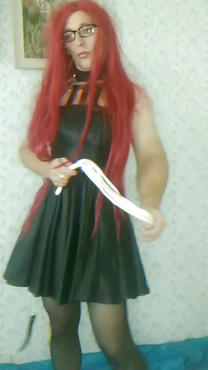 I'm in a leather dress