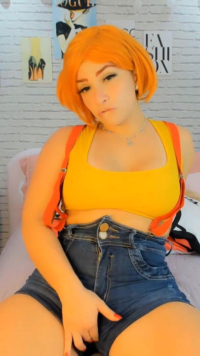 Spectacular moment from "ASMR INTENSE HANDS FREE ORGASM Misty from pokemon cosplay making you cum without using the hands,"