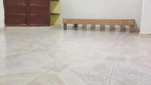Chubby Neighbor Cleaning Her New Apartment