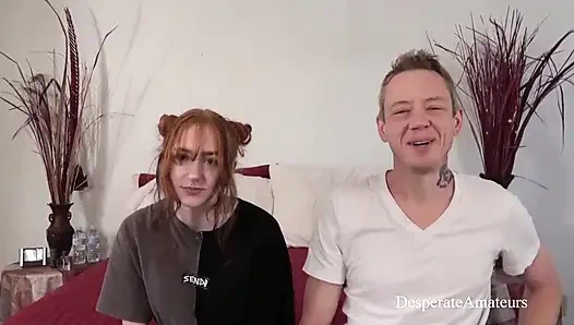 Desperate Amateurs кастинг горячих крошек, получающих их тугие киски жестко отдолбил большой белый член