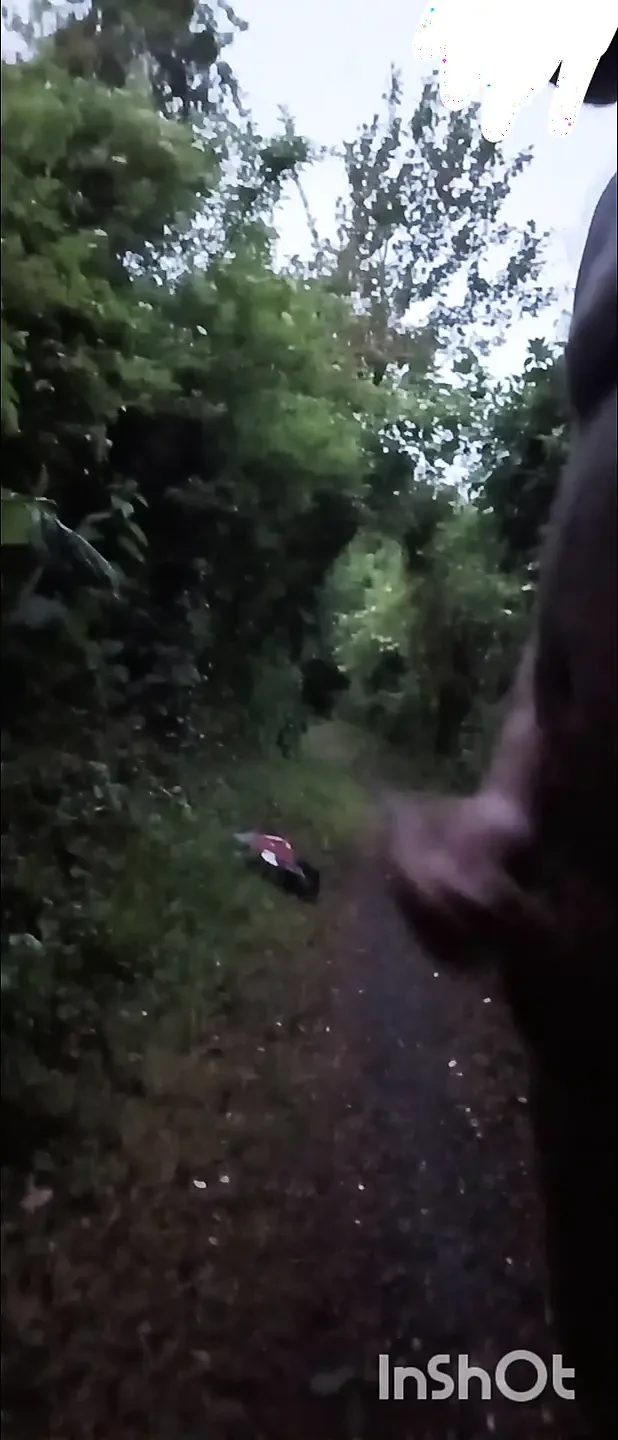 Strip and cum along footpath