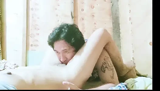 Stepfather ate my juicy pussy at midnight