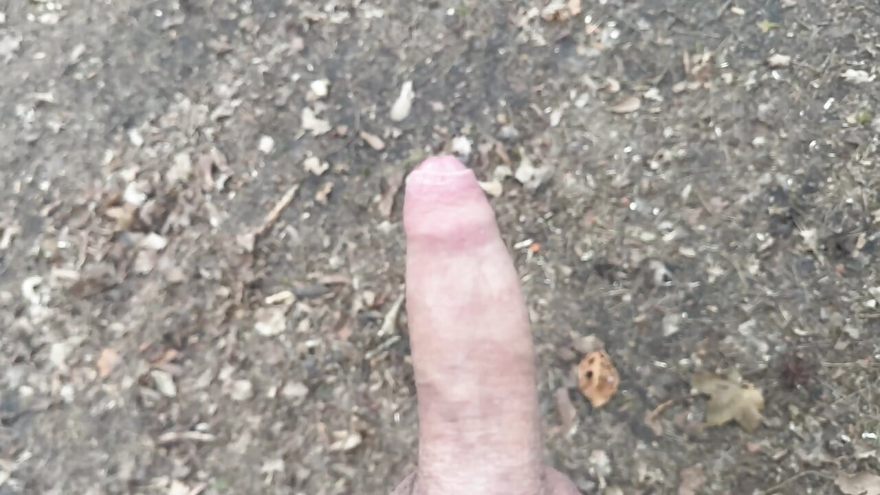Solo public handjob