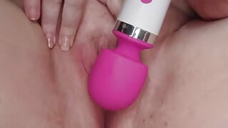 Solo masturbation dildo and wand