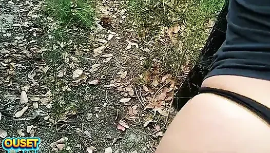 Outdoor sex with big ass woman