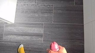 Loud spurts of cum after edging in the shower