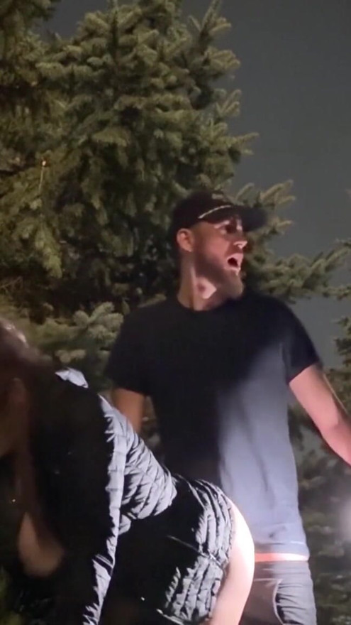 Peeing Out Cum after Public Sex by the Road | Clip 2