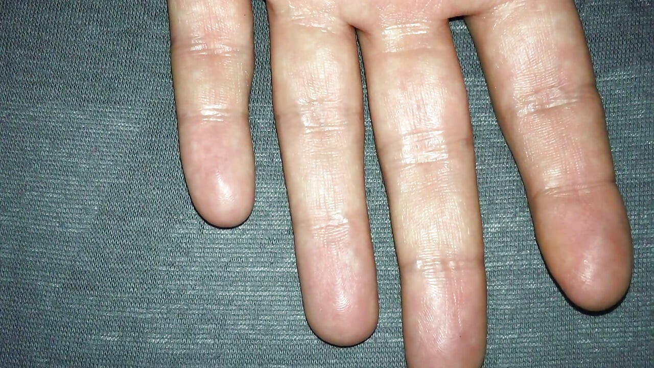 Hands Close up, Palms Close up, Cumshot on Both Hands