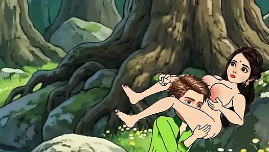 Neelam bhabhi jungle me fake cock chut me dal rahi thi, Raju comes and fucks Neelam ki bade lund se chudai karta hai.