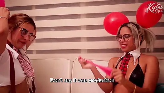 Inflated with Balloons and Rubbing to Turn You on Like Never Before. Kylei Ellish and Ann Rides