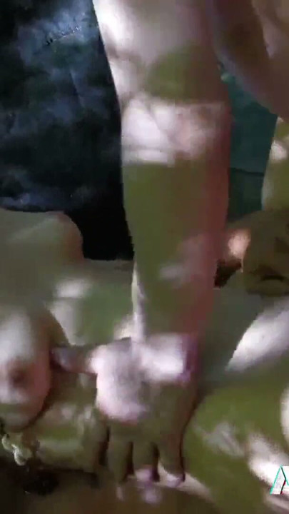 Jungle threesome for brunette Mia Moore | Clip 3
