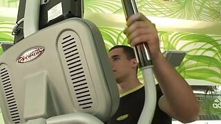 Sexy gym buddies decide to have a hot anal fuck