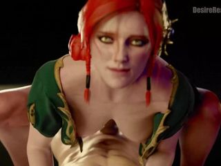 Anal Pulgged Triss Merigold Rides A Cock