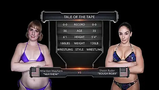 Mila Von Mayhem Vs Sheena Ryder Female Wrestling