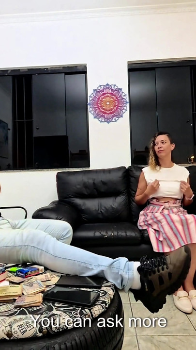 The religious woman putting up her pussy as collateral for the loan. | Clip 1
