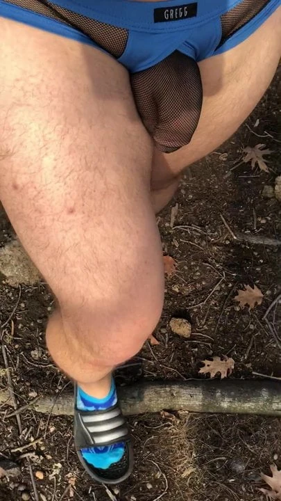 Walking in the woods