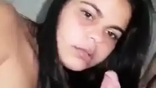 Hot Indian girl is sucking her boyfriend’s cock