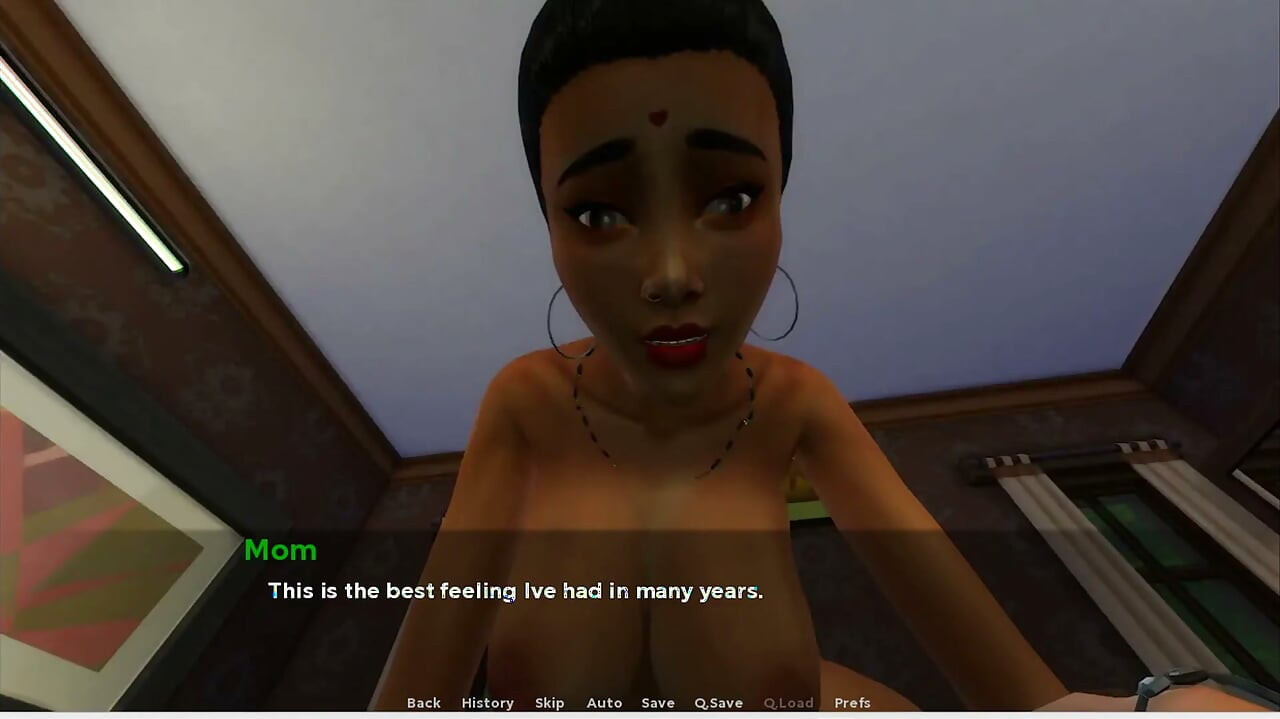 Insimology - Gameplay - Roleplay - Indian Red Saree Wearing Big Boobs and Ass Stepmom Fucks with Her Stepson