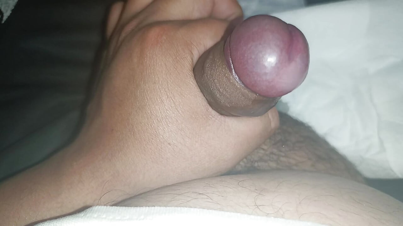 Watch the cumshot from my big cock in the room.