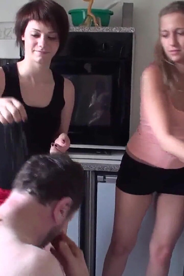 He must lick the floor clean for the ladies
