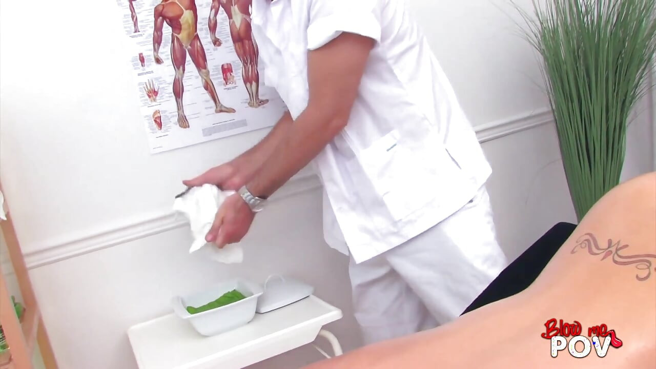 BlowMePOV anal fuck for small titted teen during nasty massage
