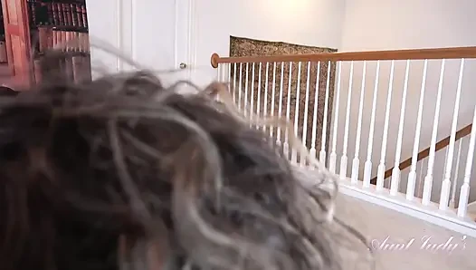 Auntjudys - Your Mature Step-stepmother Tia Gives You a Taboo Blowjob