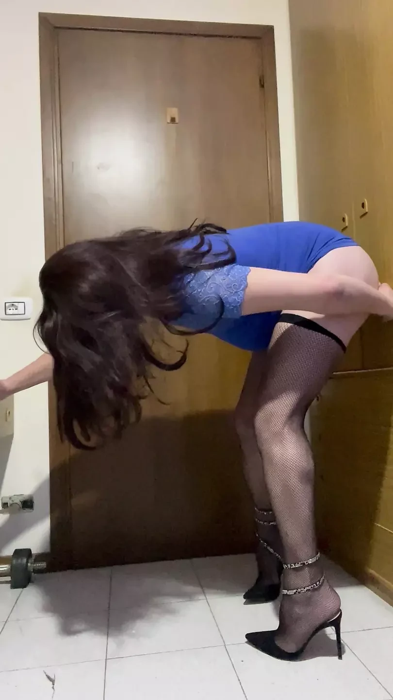 Transvestite in blue
