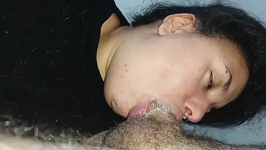 SHE STARTS THE DAY FULL OF LONGING FOR A COCK INSIDE HER LITTLE MOUTH