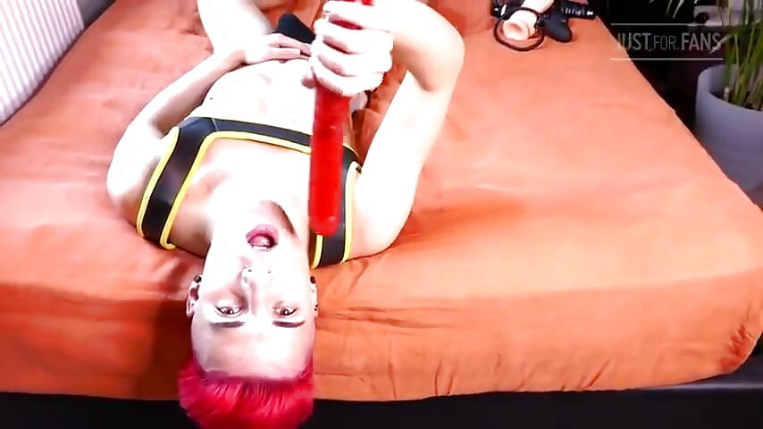 Twink Uses His Dildos to Practise Blowjobs