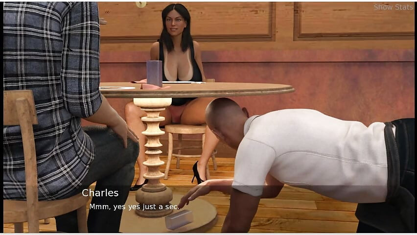 Project Hotwife - Gameplay - Roleplay - Hotwife Teases Waiter During Dinner
