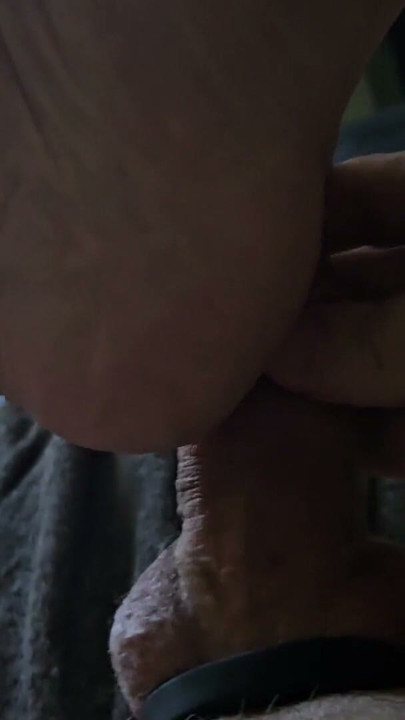 Cum On the Sole of my Feet with Cock Ring | Clip 1