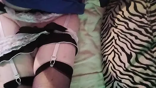 CUM along with me and play. Panty boy has a HARD time controlling  his urges D