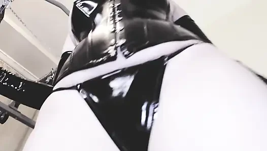 Dominatrix Eva vinyl boots fetish latex pvc mistress goddess kink bdsm femdom solo fetish