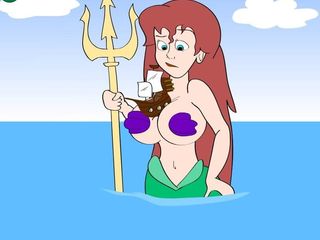 Ariel usa um tridente