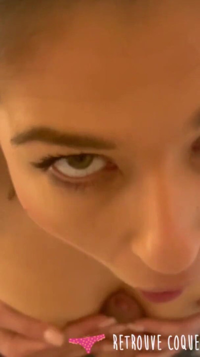 Vends-ta-culotte - Delicious amateur blowjob in POV with cumshot on the tits | Clip 1