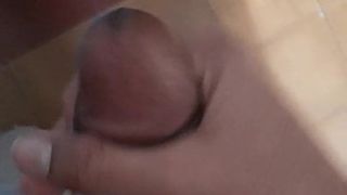 Cumming from my BBC cock when my step mom was in the kitchen...