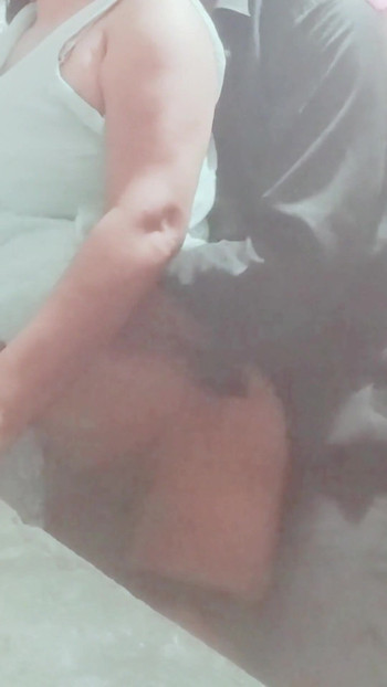 Captivating moment from "After the husband went out, the husband's friend came and fucked me in the kitchen"