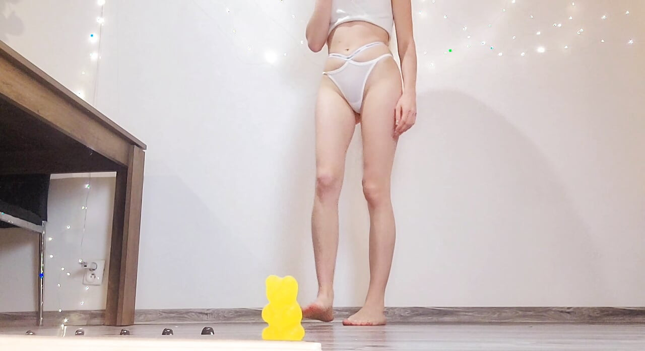 Giantess, You're so tiny, I'm trampling on you and crushing you under my feet and ass. Size difference, Fantasy, Giantess
