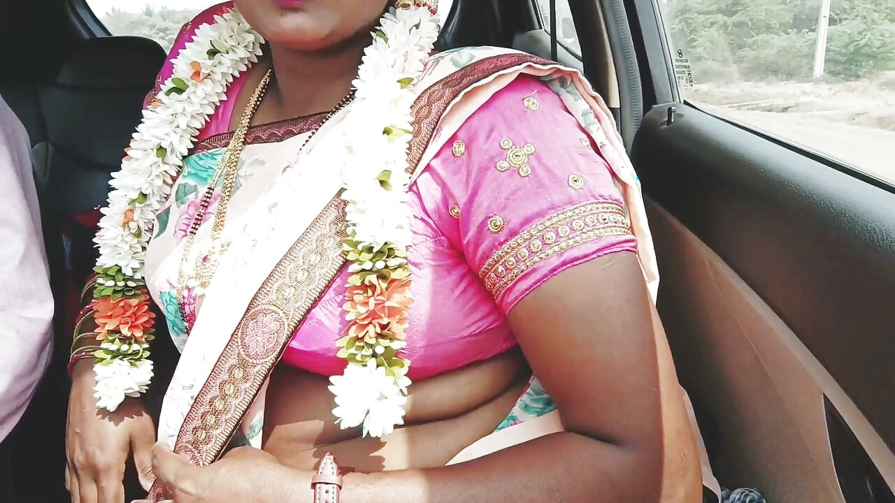 Indian Car Sex Telugu Saree Housewife Car Journey for Fucking with Husbend's Friend. Telugu Dirty Talks.