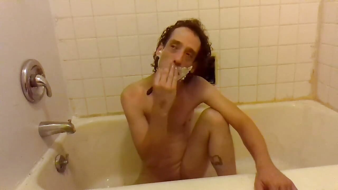 Face Shaving, Squatting in a Bathtub