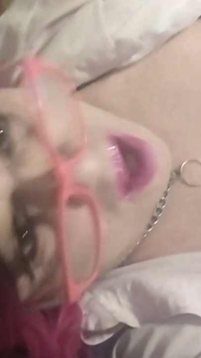 Krissy Sweets stroking her she cock in high heels and lingerie blowing hot juicy cum | Clip 1
