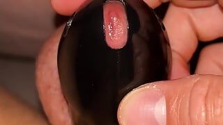 small ruined cumshot in chastity cage