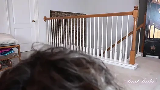 Auntjudys - Your Mature Step-stepmother Tia Gives You a Taboo Blowjob