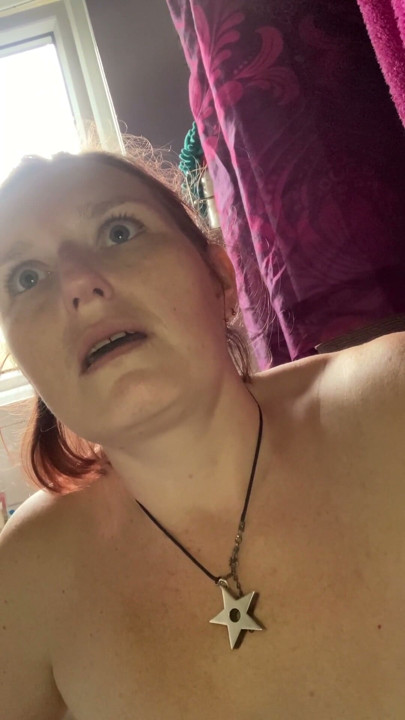 Hot housewife plays with her boobs pubes pits and bits before a POV piss | Clip 2