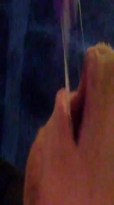 Me sticking the whole dildo into my mouth