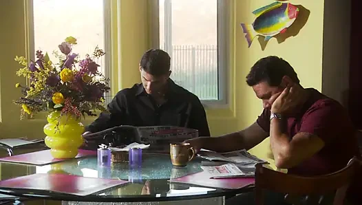 Сногсшибательная брюнетка раздвигает ноги для жесткого члена