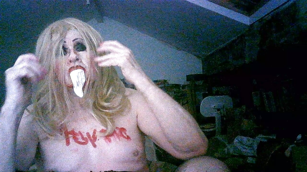 Shameless old cumslut slag Sarah, smokes drinks dogger's cum from used condom and own piss