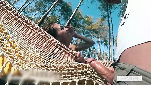 ASS TO MOUTH IN A HAMMOCK IN A CLEARING IN THE FOREST