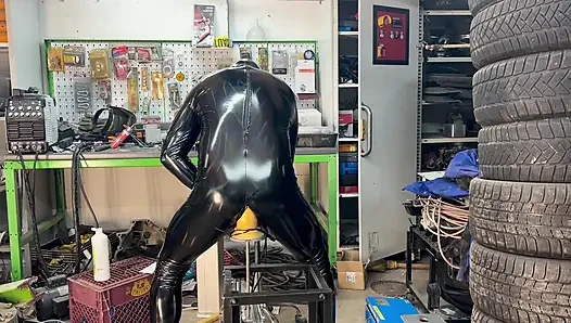 Garaj gimp sikiş makinesi bam dildo + 7.6 cm 40 cm uzunluğunda canavar