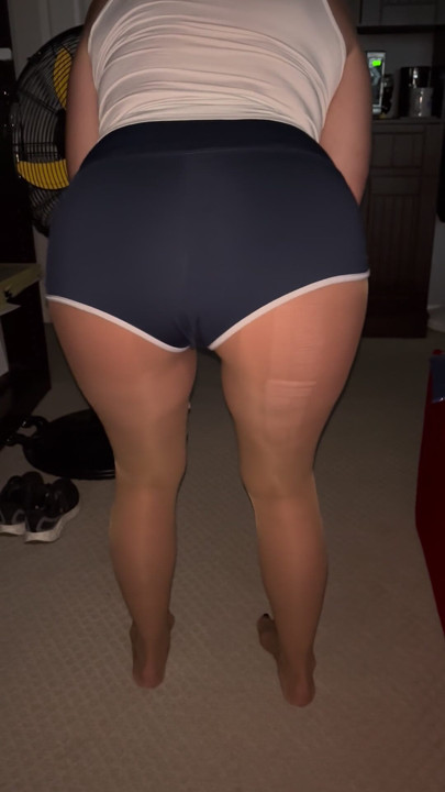 I was just showing off my booty to my pathetic husband after I got back from a walk with my lover.